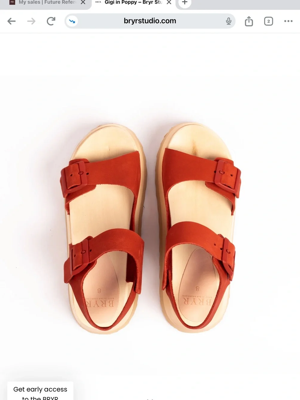 Bryr Gigi Clog in Poppy - Picture 9 of 10